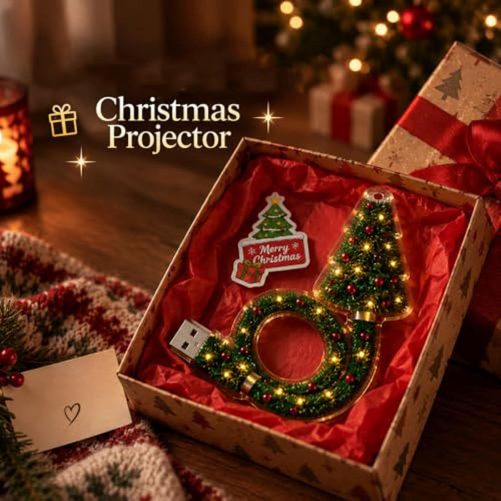 Christmas Projector Indoor, Plug and Play HD Christmas Projector Light，1Pc