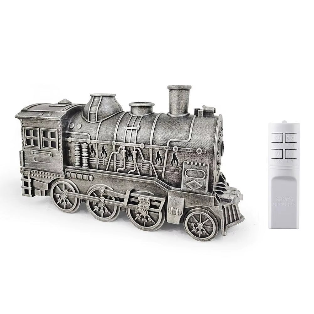 Enchanting Christmas Train Humidifier & Aromatherapy Diffuser - 300ml Jellyfish Mist, LED Night Light & Remote Control for Home & Bedroom Gift