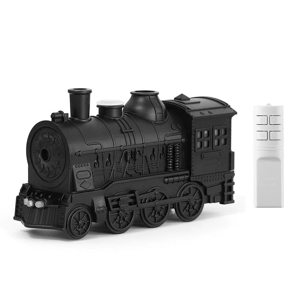 Enchanting Christmas Train Humidifier & Aromatherapy Diffuser - 300ml Jellyfish Mist, LED Night Light & Remote Control for Home & Bedroom Gift