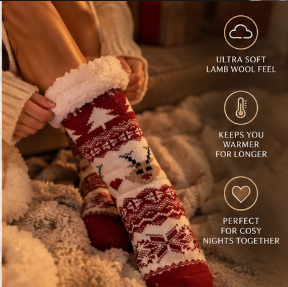 The Winter Warmers — Luxury Lamb Wool Christmas Socks🤍🎄