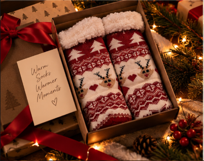 The Winter Warmers — Luxury Lamb Wool Christmas Socks🤍🎄