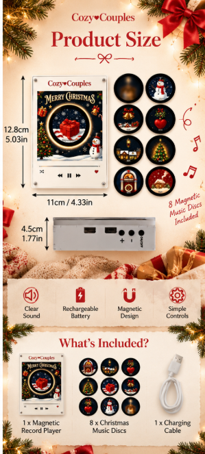The Christmas Jukebox — Magnetic Music Player 🎄🎶